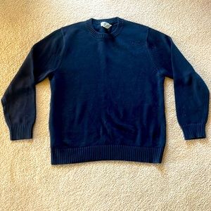 LL Bean Navy Heavy Crew Neck Sweater